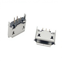 PROMO EXCEPTIONNELLE Connecteur Micro USB B femelle 180 degrés 6,9 mm 4 broches de marque JLC en cuivre, courant nominal 1,5 A
