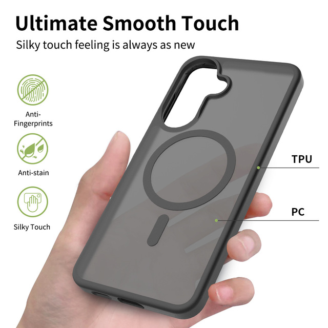 For A57 Transparent Magnetic Two-in-One 20 Thick N52 Strong Custom DIY Cartoon Flower Phone Case S37 Protective Cover