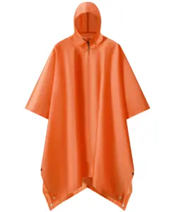 Poncho de pluie imperméable léger réutilisable randonnée manteau à capuche veste pour activités de plein air 210T tissu avec sacs