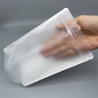 Pochette Doypack en papier compostable et biodégradable à fermeture éclair, personnalisable, pour emballage alimentaire, thé, café, avec fenêtre transparente en PLA, à fond plat