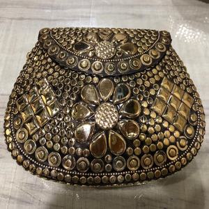 Partywear โลหะกระเป๋าคลัทช์อินเดียที่ทำด้วยมือ - Product Image 3