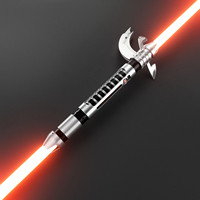 Pedang Neopixel Darth Maul Rebels Tatooine, Lightsaber Metal Hilt Force Smooth Swing, Replika Cosplay, Pedang Cahaya Merah Dua Bilah