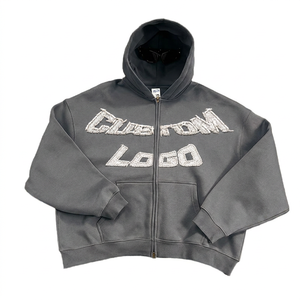Sudadera con Capucha para Hombre, Estilo Urbano, Estampado de Dibujos Animados, Sin Cordones, Personalizable, Vintage, Efecto Desgastado, Ecológica, con Forro - Product Image 6