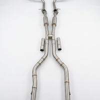 Silencieux d'échappement arrière pour Lexus GSF pour IS500 V8 5.0L, système d'échappement en acier inoxydable poli miroir avec une épaisseur de 1,2 mm