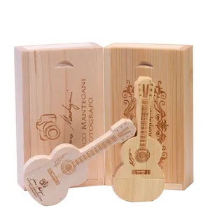 Promotional Wooden Guitar Usb Memory Stick 2gb 4gb 128gb Usb Pen Drive 8gb Flash Drive Music Gift Pendrive