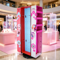 Support de présentation rotatif en métal personnalisé pour les événements en magasin, idéal pour les cosmétiques, le maquillage, les gloss à lèvres, les rouges à lèvres, les parfums, les huiles essentielles