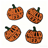 En gros, Patch en chenille Citrouille d'Halloween, petit 3 pouces, badges brodés 3D thermocollants pour casquettes, vêtements DIY et cadeaux