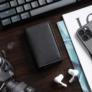 TILONSTAR TVC201 Portable Anti-theft <b>RFID</b> Pop up <b>Wallet</b> Leather Aluminum Card Case Business ID Card Holder <b>Wallets</b> for Men - Product Image 6