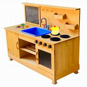 Ensemble de <span class=keywords><strong>cuisine</strong></span> éducatif en bois, écologique, non toxique, style tendance, pour enfants de 2 à 7 ans, taille personnalisable - Product Image 3