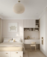 Armoire Tatami Moderne Personnalisée avec Bureau et Bibliothèque, Design Écologique, Grande Capacité de Rangement pour École et Villa