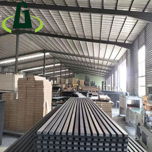 Les panneaux en bois de barrière de mur de latte acoustique de feutre de polyester de tissu d'Eco ont mené le panneau acoustique noir 2 pouces - Product Image 5