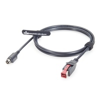 Câble USB vers Hosiden 3 broches alimenté 24V pour terminal d'imprimante POS IBM Epson avec connexion de données et d'alimentation, adaptateur industriel