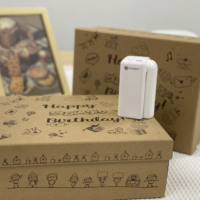 Imprimante portable Evebot Printpods, matériaux absorbants l'eau, imprimante à jet d'encre, mini imprimante DIY pratique, code QR, date, motif