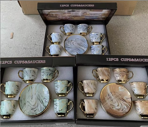 Набор керамических чашек и блюдца - Product Image 4