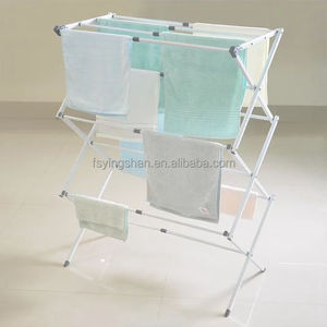 ที่แขวนผ้าทำจากโลหะแบบพับได้3ชั้นแบบพกพาที่แขวนเสื้อผ้าแบบถอดออกได้พร้อมเครื่องเป่าที่ระเบียงเพื่อการ<span class=keywords><strong>อบ</strong></span>แห้งเสื้อผ้าที่มีประสิทธิภาพ - Product Image 4