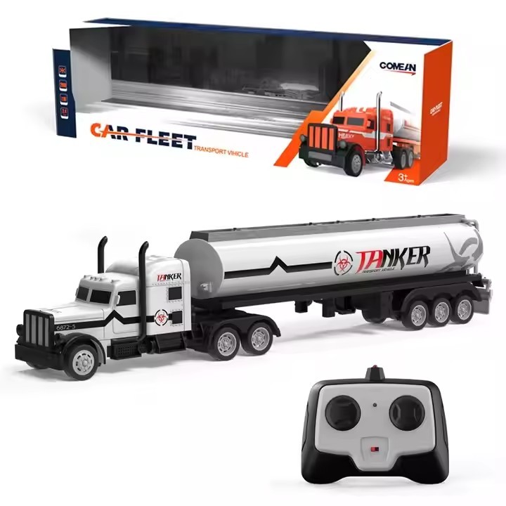 MOOKEENONE Simulated Engineering Truck Toy - 1:50 Alloy Tanker Trailer, Pull Back Action - View #4