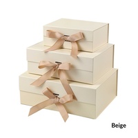 Scatola Regalo in Cartone Rigido Pieghevole con Chiusura Magnetica, Fiocco, Colore Solido, Logo Stampato UV, per Borse, Scarpe, Regali Festivi