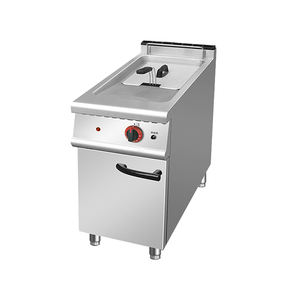 Friteuse électrique verticale commerciale à cylindre simple/double avec armoire, friteuse à poser au sol pour poulet frit et frites - Product Image 3