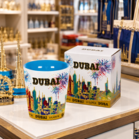 Souvenir touristique de Dubaï, tasses en céramique de luxe, petites tasses à vin en porcelaine isolées sans poignée, personnalisées, sur mesure, ODM, vente en gros