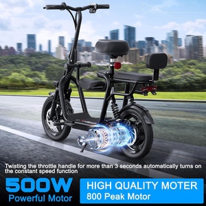 Monopattino Elettrico con Sedile per Adulti, Motore 500W/800W, Velocità 25km/h, Autonomia 20km, Carico Massimo 150kg, X9 - Product Image 2