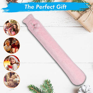 Tas air panas karet pakaian Panjang kapasitas 2L dengan sabuk penutup mewah dapat dipakai untuk leher & pinggang memperbaiki tangan botol air panas - Product Image 5