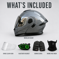 Casque de moto électrique relevable intégral pour usage quotidien, unisexe, avec casque audio inclus pour vélo de rue
