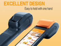 Terminal portable Android 11 de système de point de vente SMART de 5.5 pouces avec imprimante de reçu thermique de 58mm Machine de point de vente mobile