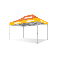 Gazebo commercial moderne 10x15 pieds, imperméable, portable, avec logo personnalisé, installation facile, tente pliante réglable pour activités de plein air