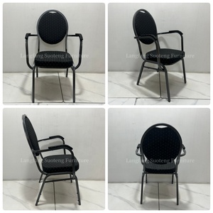 Chaises de banquet empilables élégantes 2026 avec cadre chromé argenté et revêtement rembourré pour événements de <span class=keywords><strong>mariage</strong></span> – Vente en gros - Product Image 3