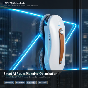 <span class=keywords><strong>Robot</strong></span> <span class=keywords><strong>de</strong></span> nettoyage <span class=keywords><strong>de</strong></span> vitres intelligent Tuya avec application à distance, Wi-Fi, aspiration par microfibres, double pulvérisation, planification intelligente, tampons <span class=keywords><strong>de</strong></span> nettoyage puissants, 3 modes - Product Image 3