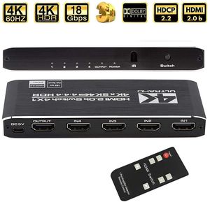Commutateur <span class=keywords><strong>HDMI</strong></span> <span class=keywords><strong>4K</strong></span> 4 ports 4 en 1 sortie HDMI2.0b sélecteur de commutateur prend en charge HDCP 2.2 avec commutateur <span class=keywords><strong>automatique</strong></span> de télécommande - Product Image 2