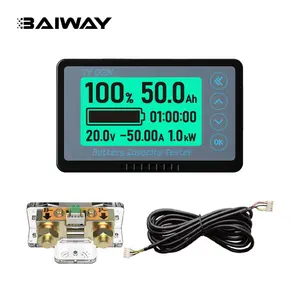 Baiway TF03K 48V 350A Indikator Penguji Kapasitas Monitor Baterai Indikator Level Baterai Meteran Tegangan Baterai