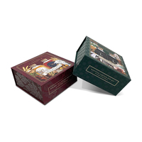 Confezione regalo per vino stampata uv in cartone rigido con chiusura magnetica con flip flap fatta a mano personalizzata in fabbrica con inserti