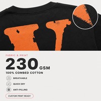 T-shirt décontracté surdimensionné 100 % coton 230 g/m² pour homme, logo personnalisé par transfert thermique, col rond, vente en gros, usine en Chine