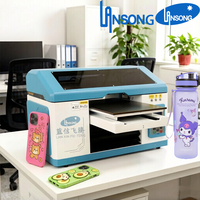 Printer UV Flatbed Mini 3560 Presisi Tinggi untuk Casing Ponsel, Kaca, Lembaran Akrilik, Papan Kayu, Mesin Printer Stiker Iklan