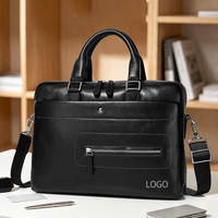 Sacs en cuir véritable de haute qualité avec logo personnalisé, vente en gros, service OEM, sacoche d'affaires pour hommes, grande capacité, multifonctionnelle