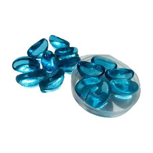 Anacardos de cristal azul <span class=keywords><strong>caribeño</strong></span> al por mayor para hoguera, rocas de vidrio templado de alto brillo para chimenea natural o propano - Product Image 6