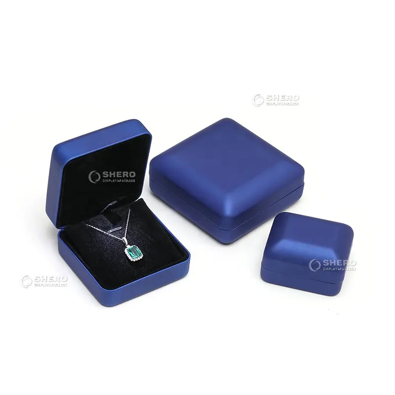 Shero Factory wholesale cheap ring/ pendant/ bangle/ bracelet jewellery packaging box plastic with led light jewelry boxes