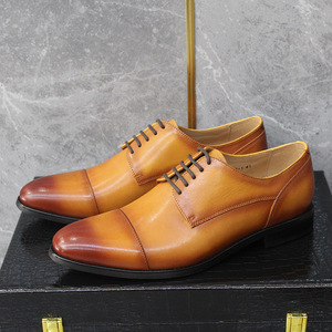 Zapatos Oxford de Cuero Formales de Alta Calidad para Hombre, Casuales de Negocios, de Oficina, de Lujo, Transpirables, Ligeros, Antideslizantes para Otoño - Product Image 1