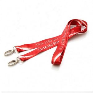 Cordón para el Cuello de Poliéster Rojo Ecológico sin Pedido Mínimo con Logotipo Personalizado, Impresión en Huecograbado y Serigrafía - Product Image 1