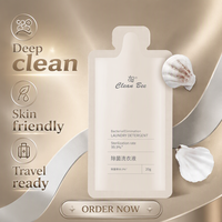 Sachets de lessive liquide jetables de 20g – Liquide de lavage portable pour voyages, idéal pour les commodités des chambres d'hôtel – Vente en gros