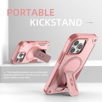 Nouvelle Conception 2026 – Étui de Téléphone Luxe 2-en-1 avec Sangle Bandoulière et Collier, Coque Arrière Blindée en PC et TPU avec Support Magnétique Dissimulé