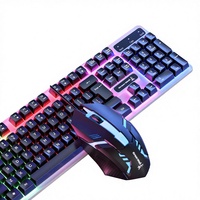 GW-Z1 Set Keyboard Mouse Berkabel RGB Backlit 1200 DPI Desain Ergonomis Antarmuka USB 26-Key Anti-Ghosting untuk Rumah dan Kantor