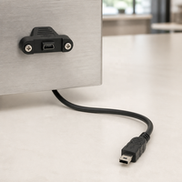 Câble d'extension Mini USB 5 broches mâle-femelle à montage sur panneau avec trou de fixation pour équipement industriel POS – Vente en gros