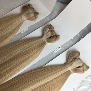 Jasmine Factory Hot Sale machine Weft Hair Extensions Human Remy Virgin Cuticle Hair Double Drawn Machine Weft <b>russian</b> hair - Product Image 4