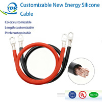 Câble de connexion de batterie 25mm² 35mm² 50mm² avec bornes M8 M10, cosses en cuivre étamé, faisceau de câbles pour onduleur solaire