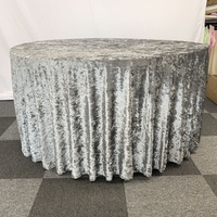 Couverture de table ronde en velours élégant luxueux pour les mariages