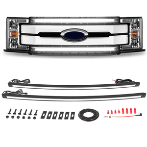 12V Universal Blanco Ámbar Color Rejilla Insertar Led Light Bars 2017 <span class=keywords><strong>F250</strong></span> Super Duty