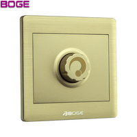 Interrupteurs muraux rotatifs BOGE A7K851 série A7K, variateur d'intensité lumineuse, design élégant, ignifuge, étanche, matériau PC, 250V, luxe moderne