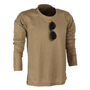 Wholesale Custom Polyester High Quality Men's Outdoor Long Sleeve Quick Dry Tactical T Shirts